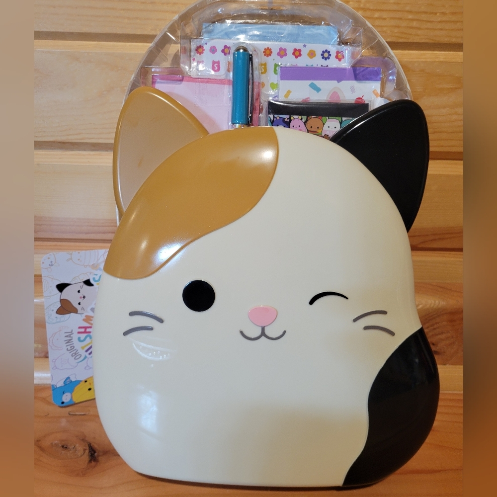Squishmallows Cam Cat-Shaped Stationery Set New